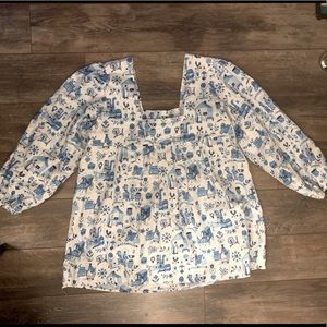 Handmade custom vintage fabric top
